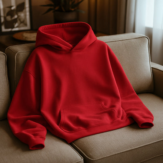 Crimson Luxe Hoodie – Premium Red Streetwear for Men & Women